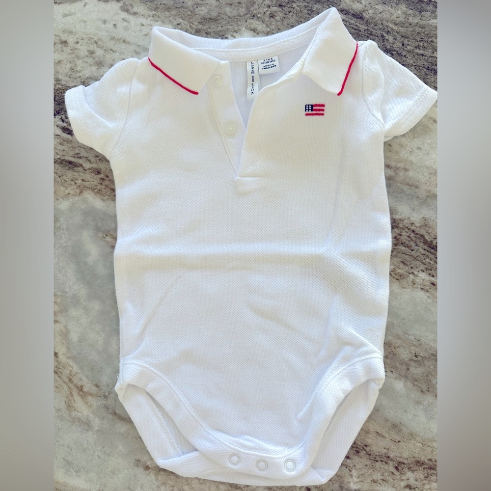 Janie and Jack baby onesie flag Americana